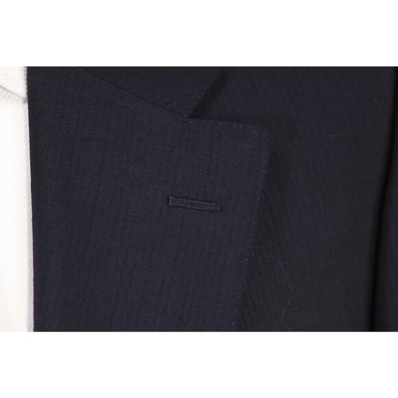 Versace Navy Blue Tonestripe Wool Mohair 2-Btn Suit by Zegna 44R - Picture 5 of 10